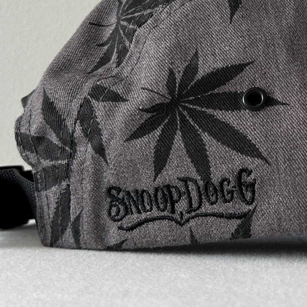 Rare HUF x Snoop Dogg Cap Gray Plant Adjustable Strapback Hat One Size USA EUC - Picture 3 of 11